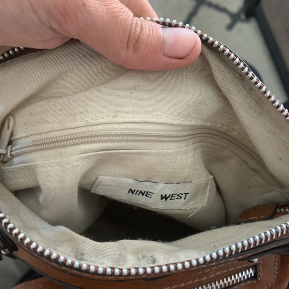 Nine West Brown Soft Studded Leather Crossbody - Picture 4 of 4